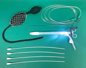 Bioseal Sigmoidoscope Kits - Lighted Sigmoidoscope Kit with Obturator, 8 Fr Suction Instrument and Tubing Set, Bulb and Bladder, and 16 Procto Swabs - KI613/10