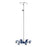 Blickman Health Ind Inc Stainless Steel IV Pole with Ram's Hook - IV Pole, 6 Leg, 4 Hook, Chrome - 0561370400