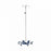 Blickman Health Ind Inc Stainless Steel IV Pole with Ram's Hook - IV Pole, 6 Leg, 6 Hook, Chrome - 0561370600