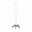Blickman Health Aluminum Five Leg IV Pole - IV Pole, 5 Leg, 2 Hook, Twist Lock - 0537792000