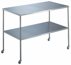 Blickman Health Ind Inc Blickman Instrument Tables with Shelf - Instrument Table, with Shelf, 72" x 24" x 34" - 0117837000