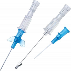 B Braun Introcan Safety Polyurethane IV Catheter - IV Safety Catheter, Polyurethane, Winged, 24G x 0.75" - 4253523-02