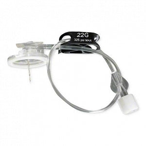 B Braun Medical Surecan Safety II Port Access Needles - Surecan Safety II Port Access Huber Needle Set, 15 mm, 22G x 0.6" - 4447010-02