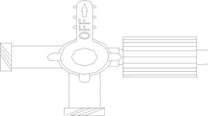 B Braun Medical Stopcock - Stopcock, 4-Way, Luer Slip, Port Covers - 456020