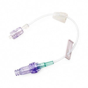 B. Braun Medical CARESITE Luer Access Devices - CARESITE Luer Access Device with Small-Bore Tubing, Spin-Lock Connector and Removable Slide Clamp, 8" - 470185