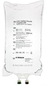 B Braun Medical Sodium Chloride Irrigation 0.9% USP - Irrigation Solution, 0.9% Sodium Chloride, 3000 mL Bag - R8206
