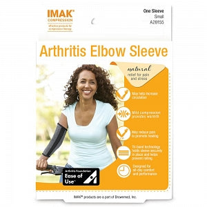 Brownmed IMAK Compression Arthritis Elbow Sleeve - Arthritis Elbow Sleeve, Size S - A20155