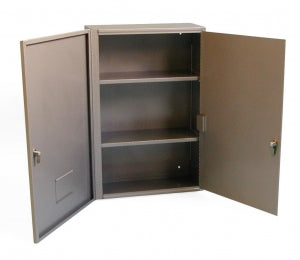 Brandt Double-Door Double-Lock Narcotics Cabinets - Double-Door Steel Narcotics Cabinet, Double Key Lock, Three Adjustable Shelves, 8" D x 16" W x 24" H - 80001