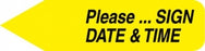 Centurion Centurion General Nursing Labels - Yellow Arrow Please General Nursing Label, 10/Sheet, 150/Pack - BOL3077H
