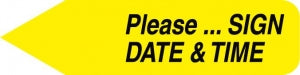 Centurion Centurion General Nursing Labels - Yellow Arrow Please General Nursing Label, 10/Sheet, 150/Pack - BOL3077H