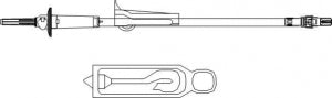 ICU Secondary IV Administration Set - Administration Set with Rotating Luer, 15-Drop, 41" - B3065