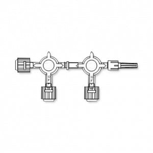ICU Medical IntraLock Stopcock - Intralock Stopcock, 4-Way, 2 Gang, with Rotating Luer - SF4115
