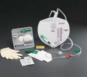CR Bard LUBRI-SIL I. C. drainage bag Foley Tray - Lubri-Sil I. C. Foley Catheter Tray with Silver, 16 Fr - 300416A