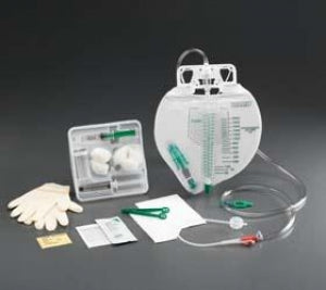 CR Bard Urine Meter Foley Trays - Foley Catheter Tray with Hydrophilic-Coated Catheter, Latex, 16Fr - 898716