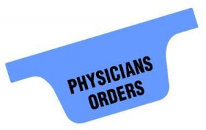 Briggs Healthcare Chart Divider Tabs (Physicians Orders) - TAB, CHART DIVIDER, PHYSICIANS ORDERING - 412C