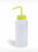 Bel-Art Wide-Mouth 16 oz. LDPE Wash Bottle - Bel-Art Wide-Mouth 500 mL (16 oz.) Polyethylene Wash Bottles, Yellow Polypropylene Cap, 53 mm Closure, Pack of 6 - F11626-0500