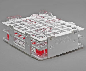 Bel-Art No-Wire Cuvette Racks - No-Wire Cuvette Rack for 10 mm Cuvettes, 42 Places - F18520-0000