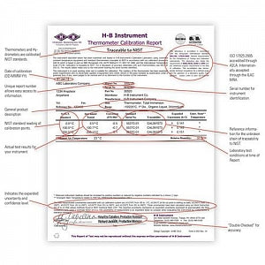 Bel-Art Hydrometer Traceable Certificate - HYDROMETER, TRACEABLE CERTIFICATE, 1 POINT - C60110-0000