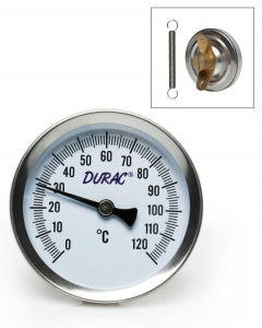 Bel-Art H-B Durac Bimetallic Surface Temperature Thermometers - HC-Durac 50 mm Diameter Magnetic Mount Thermometer, 0° to 150°F - B61320-1400