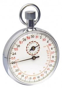 Bel-Art DURAC Analog Stopwatch - H-B DURAC Analog Copper Chromium Plated Stopwatch, 15 Minute, 1/10 Second Intervals - B61700-5000