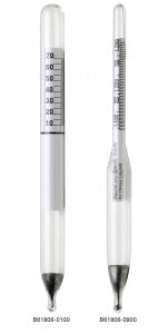 Bel-Art DURAC Specific Gravity & Baume Plain Form Hydrometers - H-B DURAC 1.000/2.000 Specific Gravity and 0/70° Baume Dual Scale Hydrometer for Liquids Heavier Than Water - B61806-0500