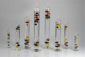 Bel-Art DURAC Galileo Thermometers - H-B DURAC Galileo Thermometer, 18 to 30° C (64 to 88° F), 7 Spheres, 17" - B62000-0400