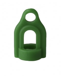 BelArt Products Liquid-In-Glass Thermometer Fitting - H-B Liquid-in-Glass Thermometer Non-Roll Fitting, Green PVC Plastic, Ring Top, Pack of 25 - B61401-5400