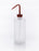 Bel-Art Narrow-Mouth Polyethylene Wash Bottles - Bel-Art Narrow-Mouth 500 mL (16 oz.) Polyethylene Wash Bottles, Red Polypropylene Cap, 28 mm Closure, Pack of 6 - F11613-0500