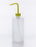 Bel-Art Narrow-Mouth Polyethylene Wash Bottles - Bel-Art Narrow-Mouth 500 mL (16 oz.) Polyethylene Wash Bottles, Yellow Polypropylene Cap, 28 mm Closure, Pack of 6 - F11614-0500