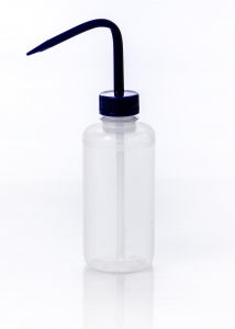 Bel-Art Narrow-Mouth Polyethylene Wash Bottles - Bel-Art Narrow-Mouth 250 mL (8 oz.) Polyethylene Wash Bottles, Blue Polypropylene Cap, 28 mm Closure, Pack of 6 - F11615-0250