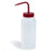 Bel-Art Wide-Mouth LDPE Color-Coded Wash Bottles - Bel-Art Wide-Mouth 500 mL (16 oz.) Polyethylene Wash Bottles, Red Polypropylene Cap, 53 mm Closure, Pack of 6 - F11625-0500