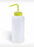 Bel-Art Wide-Mouth LDPE Color-Coded Wash Bottles - Bel-Art Wide-Mouth 1000 mL (32 oz.) Polyethylene Wash Bottles, Yellow Polypropylene Cap, 53 mm Closure, Pack of 4 - F11626-1000