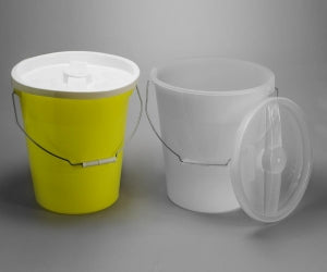 Bel-Art Plastic Pails - 13.2 L Translucent Polypropylene Pail with Lid - F16776-0000