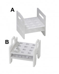 Bel-Art Cuvette Racks - Cuvette Rack for 10 mm Cuvettes, 12 Places, 4-5/8" x 4-1/4" x 4-3/8", Polypropylene - F18516-0000