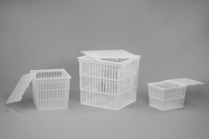 Bel-Art Test Tube Baskets - Polypropylene Test Tube Basket, 9 x 9 x 9", With Lid - F18739-0010