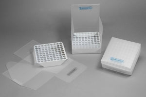 Bel-Art Pop-Up Polypropylene Freezer Boxes - Pop Up 2" Freezer Box, 81 to Place Divider, 5-1/4" x 5-1/4" x 2", Polypropylene, Pack of 12 - F18829-0012