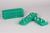 Bel-Art Products Reversible PCR and Centrifuge Tube Rack - Bel-Art Reversible PCR and Microcentrifuge Tube Rack for 0.2 mL or 1.5 to 2.0 mL Tubes, 80 Places, Green, Pack of 5 - F18845-0004