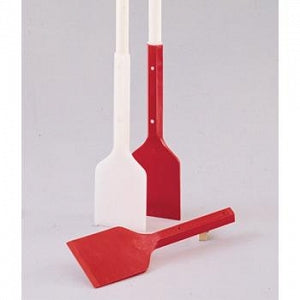 Bel-Art Soft Plastic Scrapers - Soft Plastic Scraper, 36" Handle, 5" x 6" Blade, White - F36831-0001
