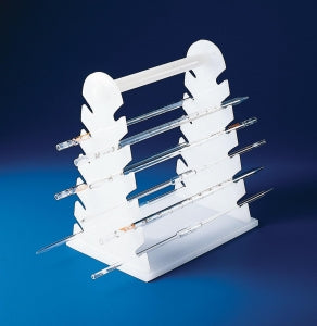Bel-Art 12-Place Pipette Support Rack - Pipette Support Rack, 22 cm and Longer, 12 Places, 9-1/2" x 7 x 11-1/2", Polyethylene - H18960-0000