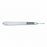 BR Surgical Blade Handles - Graduated Blade Handle No. 3 for Blades 10 to 15, 4-3/4" Long - BR06-10301