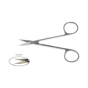 BR Surgical Iris Scissors - Iris Scissors, 4-1/2", Straight, Round Shank - BR08-34011