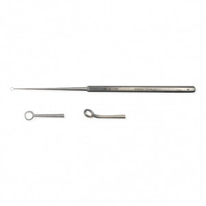 BR Surgical Buck Ear Curettes - Buck Ear Curette, Angled, Blunt, Size 2, 5-3/4" - BR44-12002