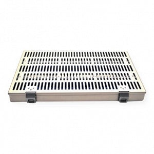 BR Surgical Microsurgical Case with Silicon Mat / Retainers - Microsurgical Case with Silicon Mat / Retainers, 10.5" x 10.5" x 1.5" - BR82-31010