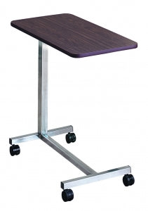 The Brewer Company H-Base Overbed Tables - H-Base 15" x 30" Overbed Table, Walnut - 11610