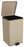 Brewer Steel Waste Containers - Step-On Steel Square Waste Can, 32 qt., Beige - 35268