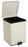 Brewer Steel Waste Containers - Step-On Steel Square Waste Can, 20 qt., White - 35269