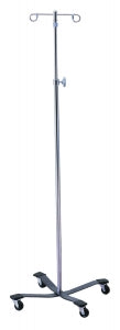 Brewer IV Poles - IV Pole, 4 Leg, 4 Hook, Heavy Base, Knob Adjust - 43406