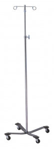Brewer IV Poles - IV Pole, 4 Leg, 4 Hook, Heavy Base, Knob Adjust - 43406