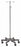 Brewer Infusion Pump Stands - Infusion Pump IV Stand with 2 Hooks and 6 Leg, Heavy Base, Knob-Adjustable, 2-Hook - 43408