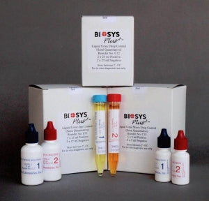 Biosys Laboratories Bilevel Liquid Dipstick Urine Controls - Bilevel Drop-Style Urine Controls, 2 mL x 2 mL x 25 mL - C12